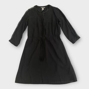 H&M Women’s Dress Size 4 Lacy Sleeve Whimsigoth Dark Romantic Witchy Feminine